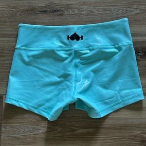 WODbottom Aqua Shiny Gym Shorts